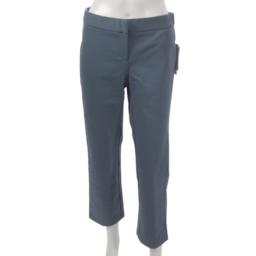 Amanda + Chelsea Womens Ankle Pants Blue Cotton Hook & Eye Size 4